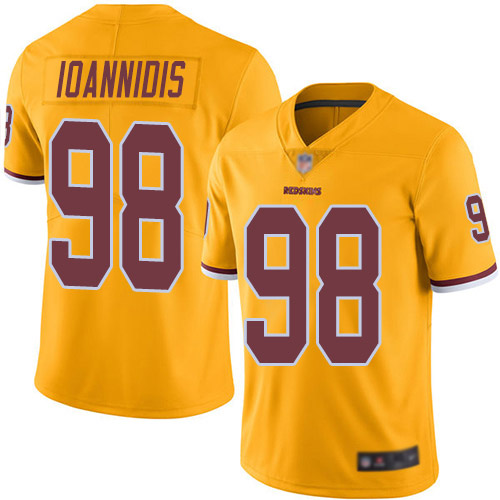 Washington Redskins Limited Gold Men Matt Ioannidis Jersey NFL Football 98 Rush Vapor Untouchable